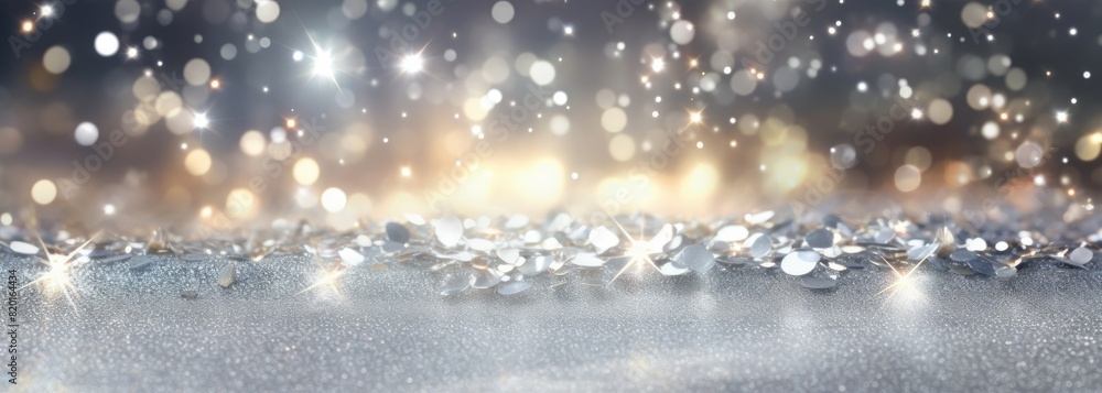 Aufkleber sparkling abstract glitter with bokeh lights.