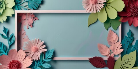 frame illustration wallpaper with a floral theme suitable for a wedding invitation background. Springtime
