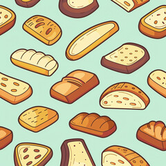 Bread Artistry: Delightful Bakery Background Illustration