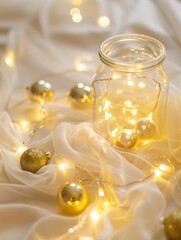 Xmas lamp garland. Festive Christmas background. Merry Christmas and Happy New Year banner and poster