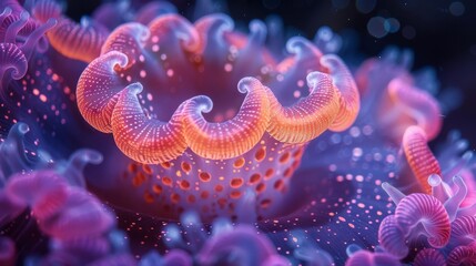 Obraz premium Anemone Tentacles Detail Zoom in on the intricate details of anemone tentacles