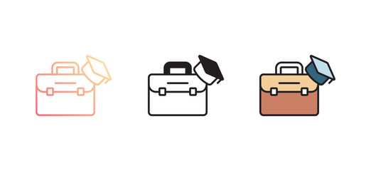 Internship icon design with white background stock illustration