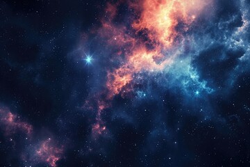 Fototapeta premium Colorful galaxy with nebulas and stars in motion
