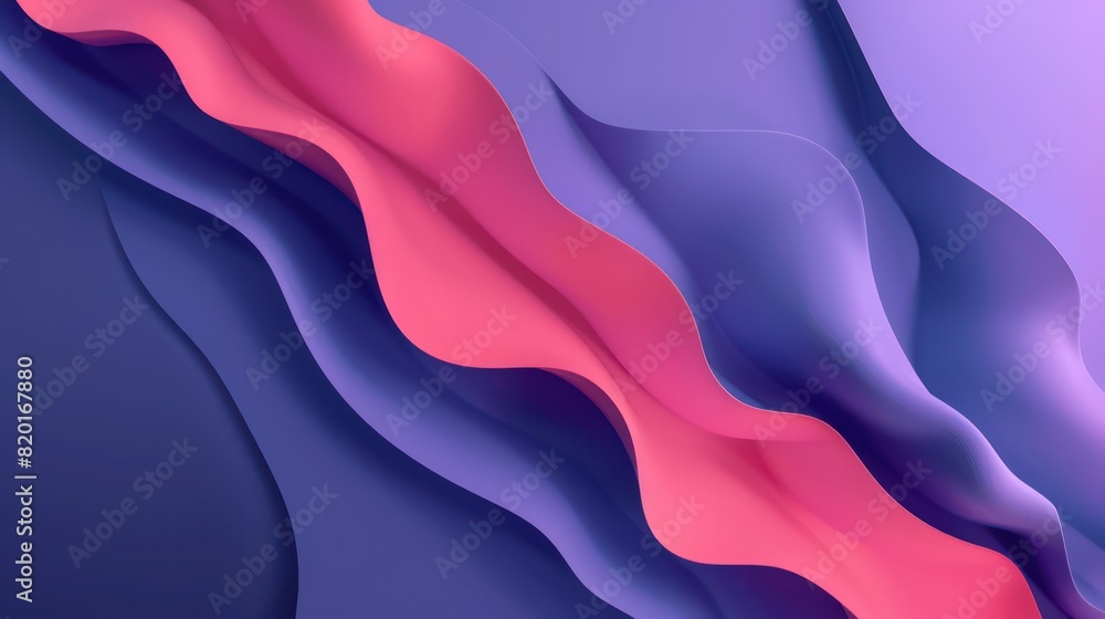 Poster this image features a flowing abstract design with a smooth blend of blue and pink colors creating a