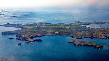 Fototapeta premium Ouessant Island in french brittany in finistere atlantic ocean