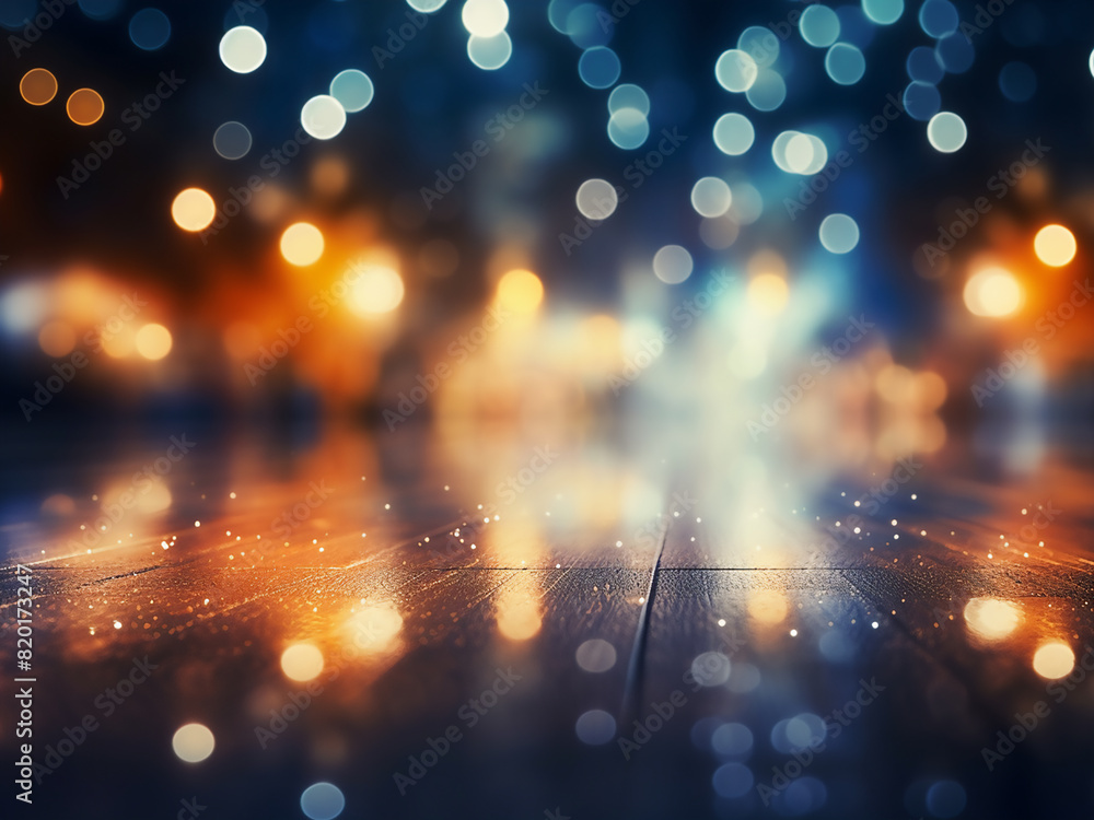 Poster bokeh effect enhances the abstract backdrop of city lights