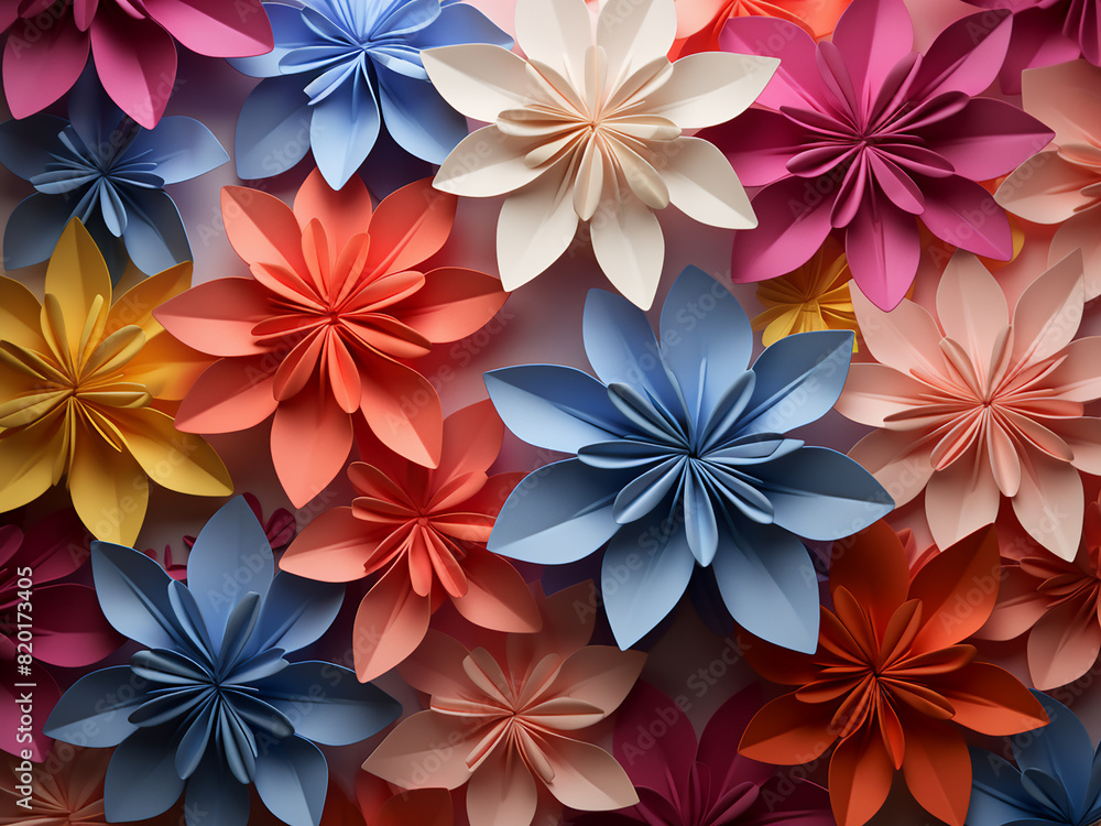 Poster geometric patterns merge in a lively 3d illustration backdrop