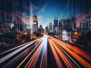 Obraz premium Soft blurs depict the urban charm of Bangkok