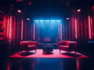 Softly blurred karaoke room sets the tone for sociable gatherings