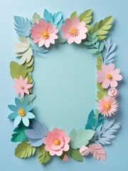 frame illustration wallpaper with a floral theme suitable for a wedding invitation background. Springtime
