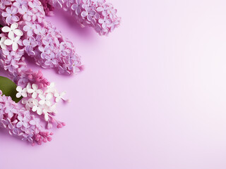 Delicate lilac flowers with space for text, ideal for various occasions