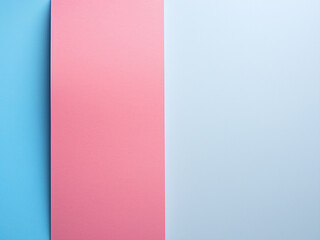 Obraz premium Delicate tones: light blue and pink paper forming a blank background