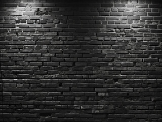 Fresh brick wall design in timeless black and white tones, exuding modernity