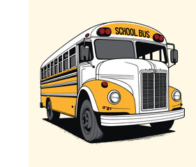  School Bus Illustration Back to School