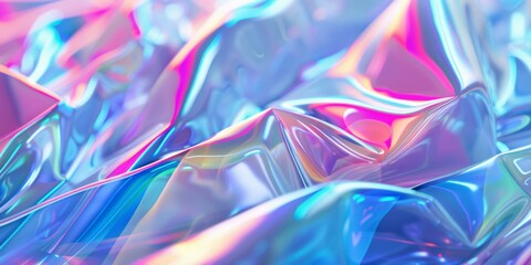 Obraz premium Neon holographic texture, Neon pattern, Soft gradient background. Generative AI illustration