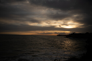 Sunset over Cloudy Sky at Spring