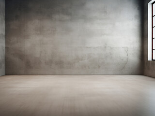 Experience the vintage allure of a grey cement room template