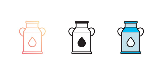 Milk icon design with white background stock illustration