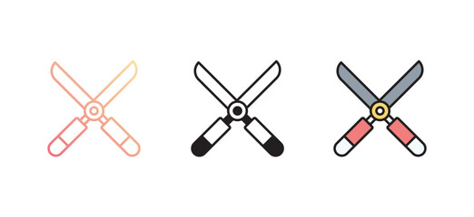 Scissors icon design with white background stock illustration