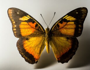Colorful butterfly on a white background. AI generated