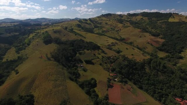 Aerial view of Mantiqueira Mountains - Socorro, S&atilde;o Paulo, Brazil