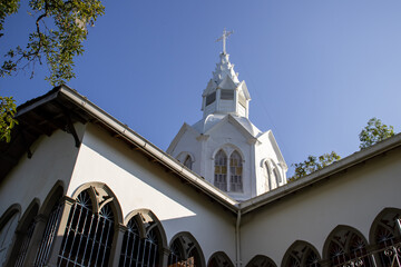Historical chapel Our Lady of La Valvanera built in 1903 at the beautiful heritage town of Salamina...