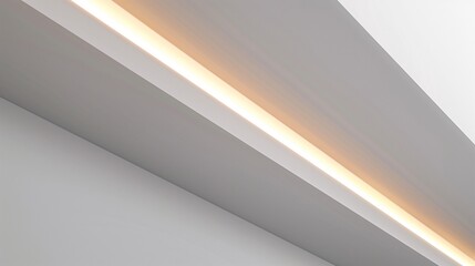Contemporary Parapet Wall in Bright White with Integrated Lighting and Clean Lines