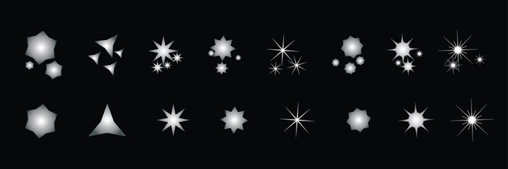 Twinkle star glittery sparkle, burst and flash. twinkle stars.