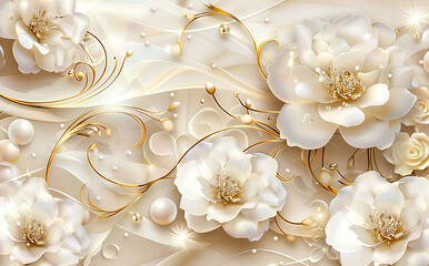 wedding rings and flowers