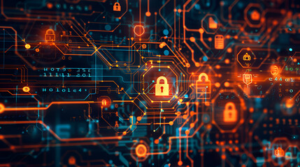 The digital lock / Ensuring Internet Safety through Advanced Cybersecurity Measures: Protecting Data and Privacy Online