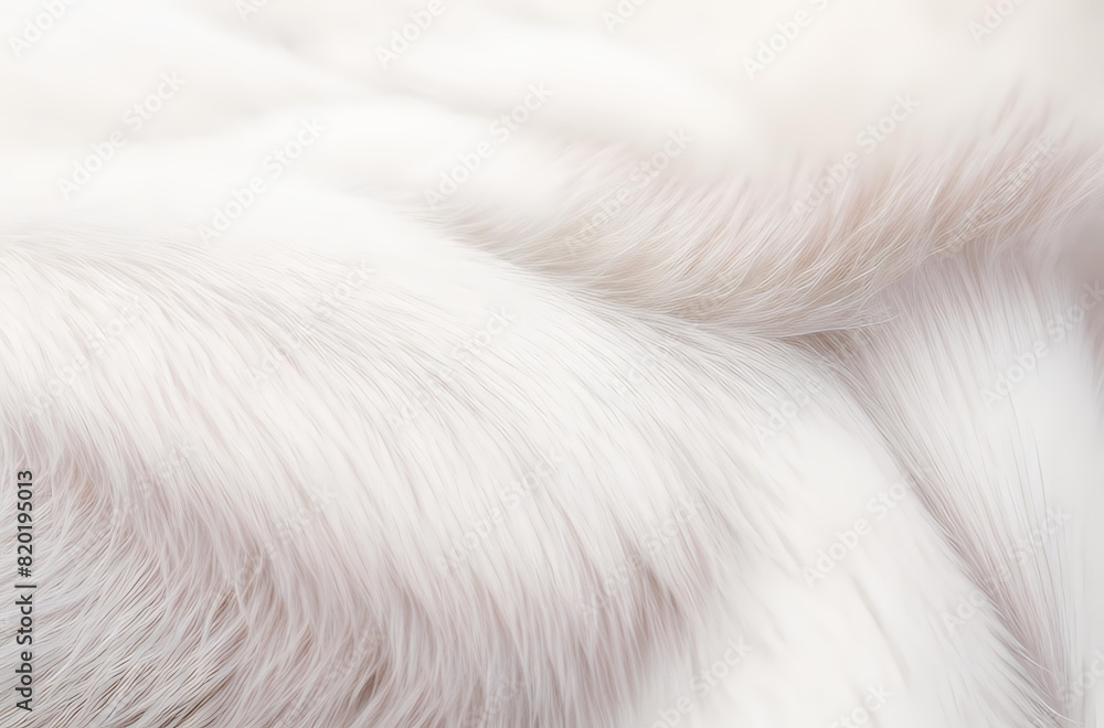 Poster close-up of luxurious white fur texture. high-resolution image capturing the plush and soft texture 