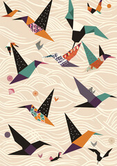 seamless pattern with birds
