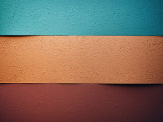Fototapeta premium Horizontal backdrop of colored cardboards in green, brown, and blue tones