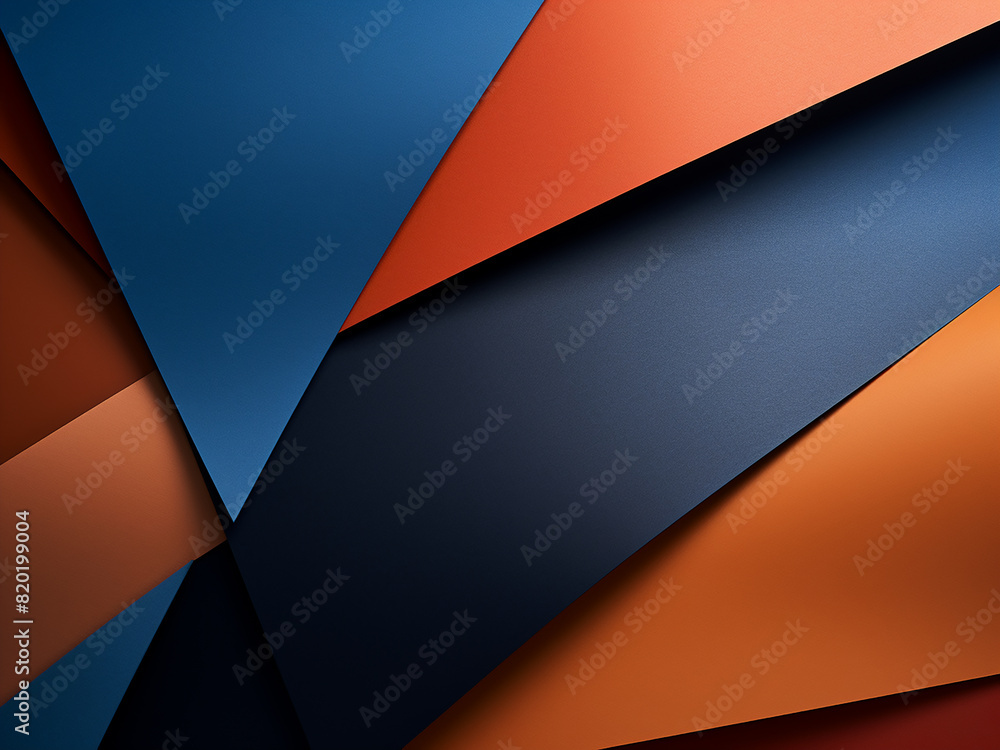 Poster a backdrop adorned with colored papers arranged in geometrical patterns