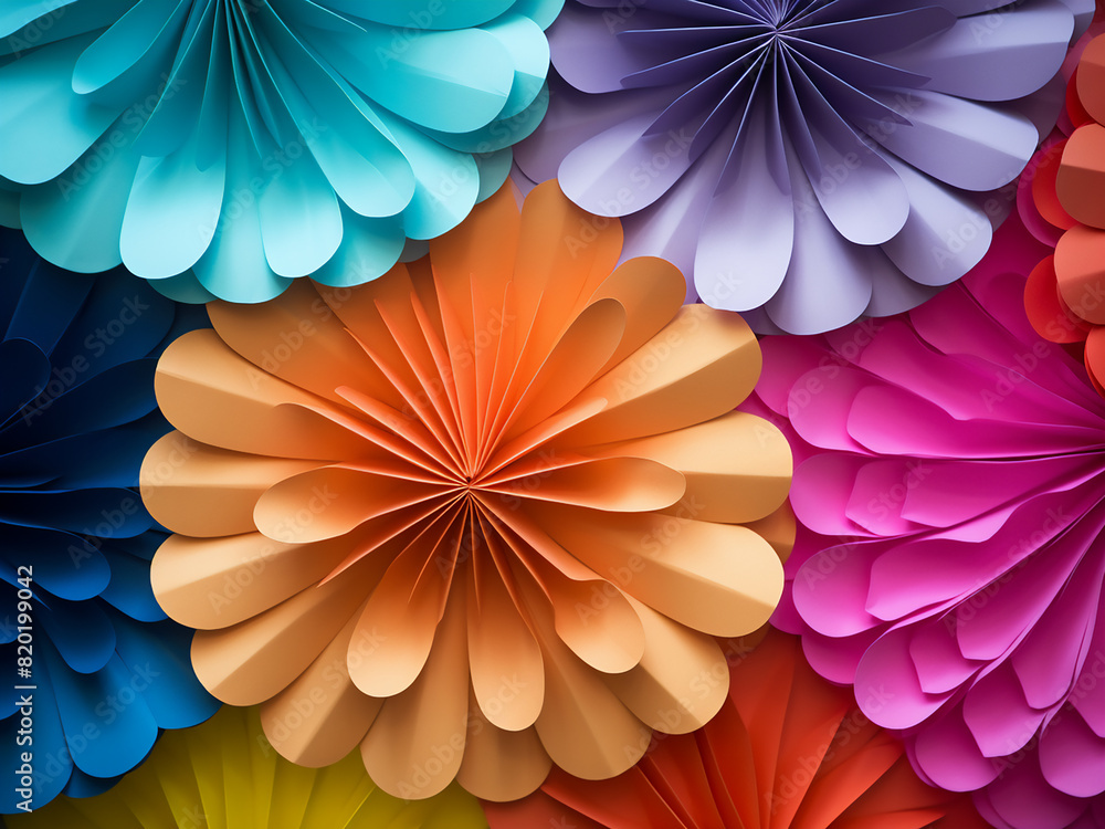 Poster different toned paper sheets create a vibrant abstract background