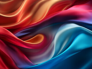 Obraz premium Toned abstract background showcases curved sheets of colorful cloth