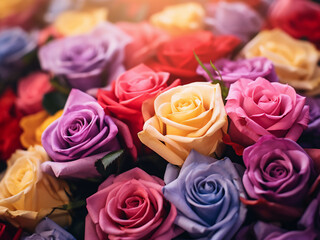 Fototapeta premium The beauty of a floral composition is captured in colorful tones