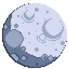 moon satellite pixel art game design vector illustration constellation astronomy science © rakaimchl