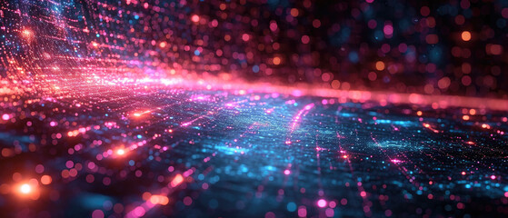 Obraz premium Explore the new era of data visualization with this abstract masterpiece. A fusion of data science and visual management. Hand-edited