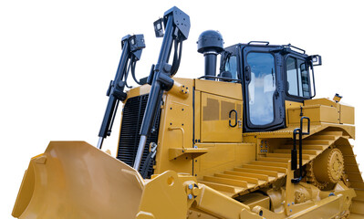 Heavy yellow bulldozer