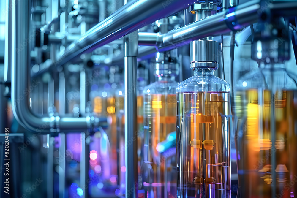 Poster automated bioreactors control growth in fermentation systems for bioprocessing applications. concept