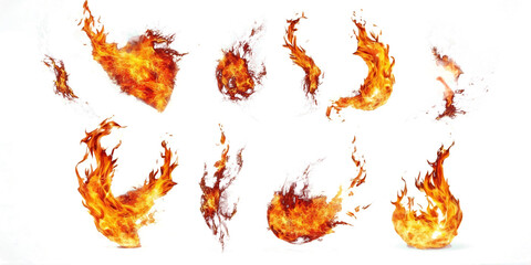 bonfire set, fire set, camp fire, isolated, transparent background
