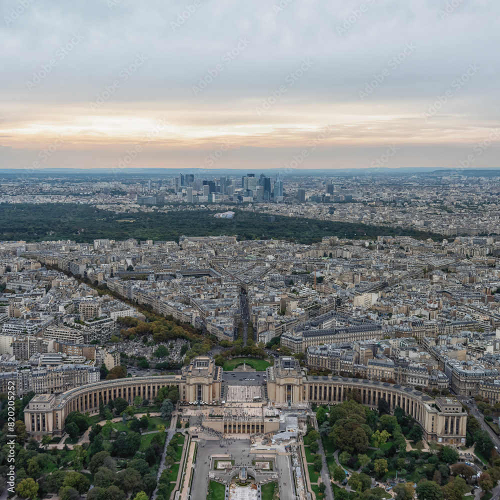 Sticker paris city panorama in daytime