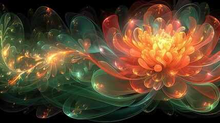  An image of a colorful flower on a dark background