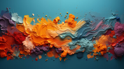 Explosive Color Burst: Abstract Artistic Expression