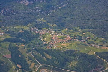 Santa Massenza nella valle dei laghi dal monte casale in Trentino