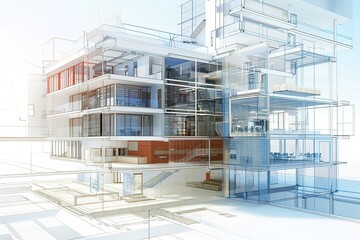 BIM building information modeling concept.