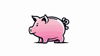 Fototapeta premium Cute Piggy Bank Vector Illustration for Financial Savings