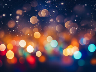 Fototapeta premium Nobody in sight, bright colored bokeh blur the background