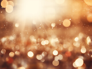 Obraz premium Christmas and New Years party ambiance in textured bokeh light background